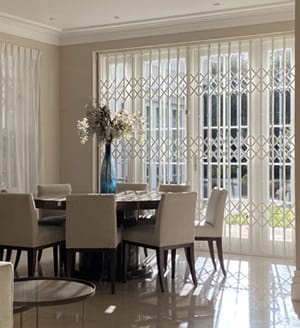 Collapsible Gate in dining room area.